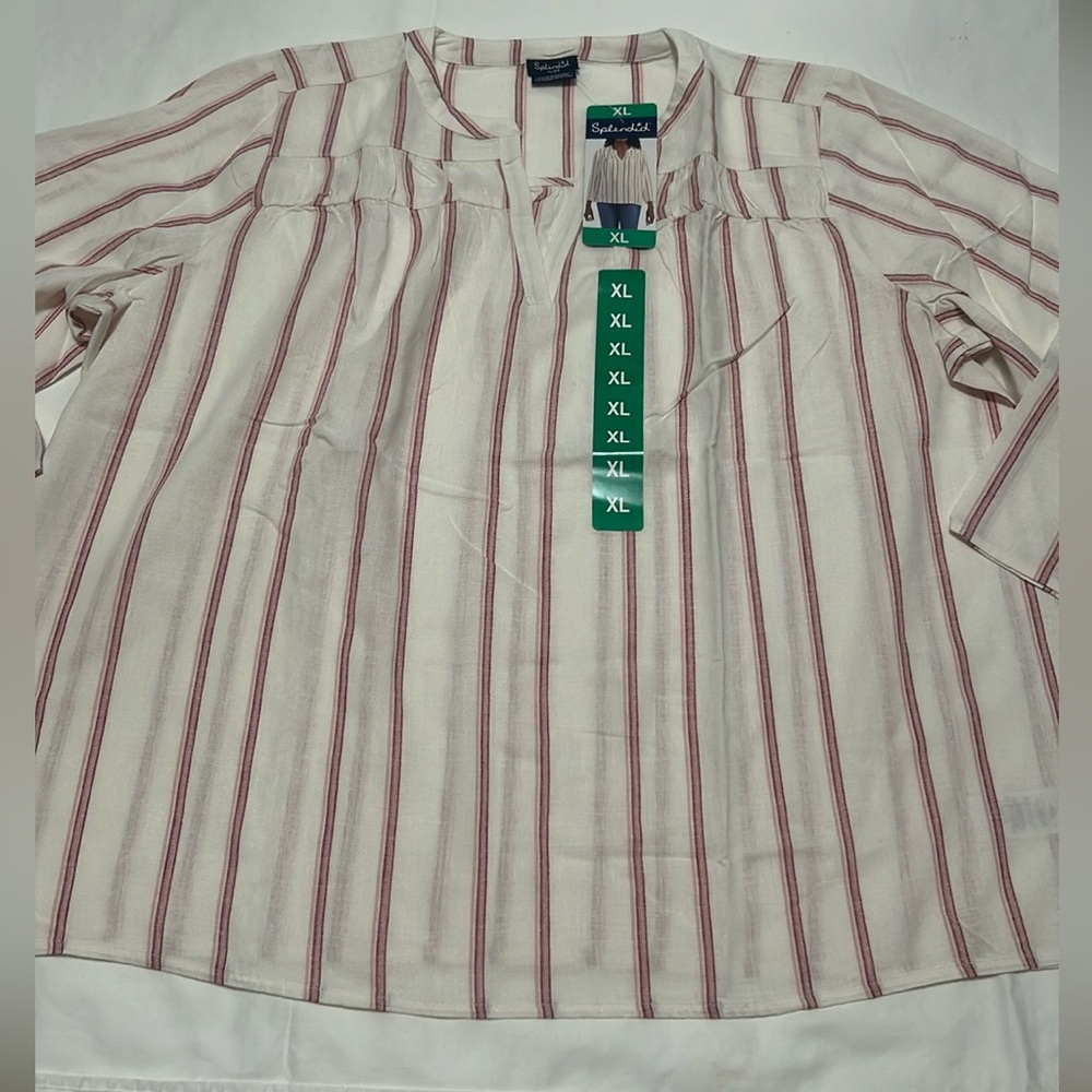Splendid Linen Blend Blouse size XL NWT